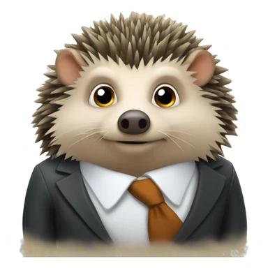 Hedgehog that is a lawyer  sticker
