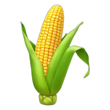 corn with a hand sticker
