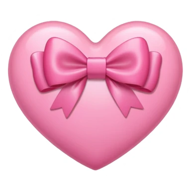 pink heart with a bow sticker