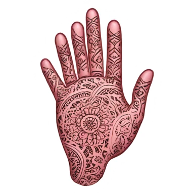 Light pink henna design  sticker
