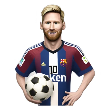 Messi qui vole le ballon d’or de Haaland sticker