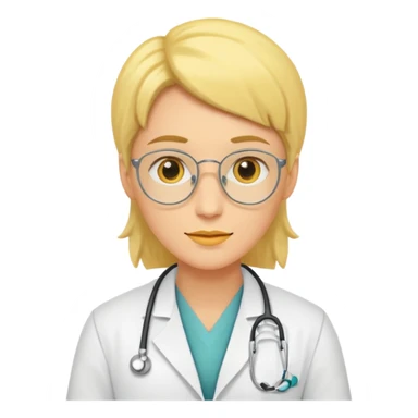 yellow-skinned gender neutral doctor sticker