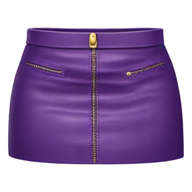 Purple leather mini skirt isolated sticker