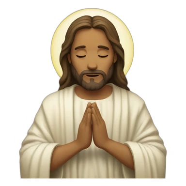Jesus prays sticker