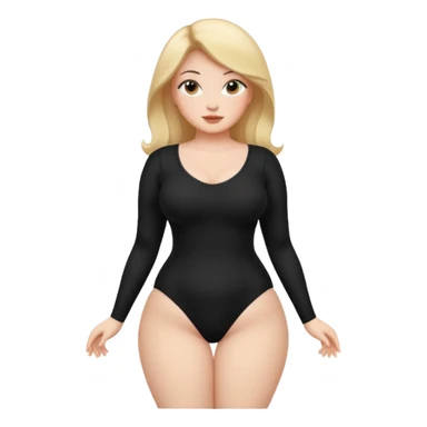 Curvy girl in a bodysuit sticker