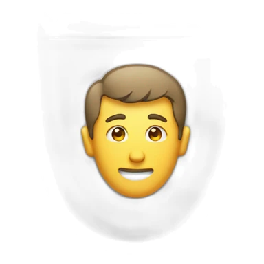 male head and neck sticking out of a toliet sticker