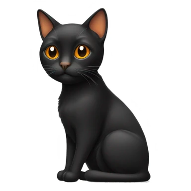Black cat with orange stripe in her nose sticker