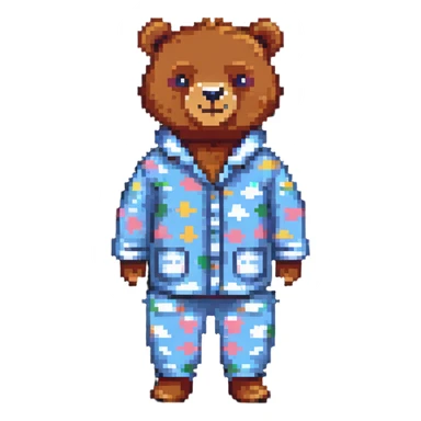 bear in pajamas sticker