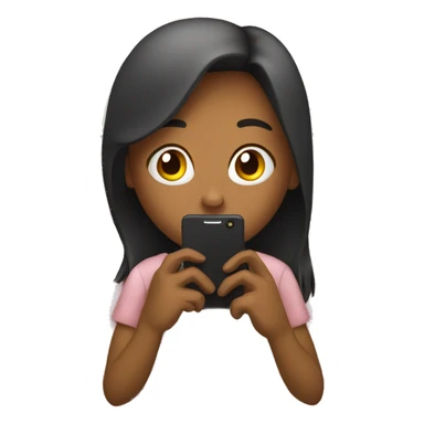 Girl on phone in bed  sticker