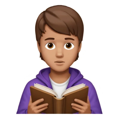 justin bieber is reading a book sticker