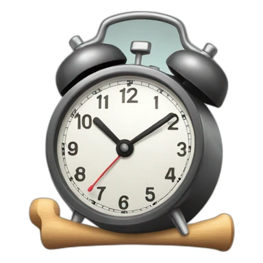 Alarm clock with a mallet sticker