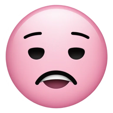 A pink circle is with 2 short black lines on it sticker