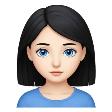 Diana cute girl with black hair sticker