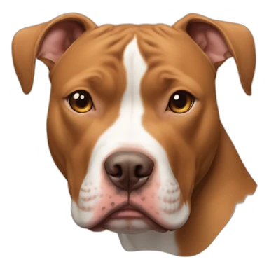 One fawn colored pitbull looks like a deer with white stripe on her face next to one copper colored pitbull boxer sticker