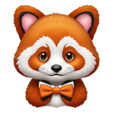 red panda with white bow tie sticker