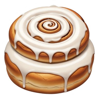 cinnamon roll with lots of icing sticker