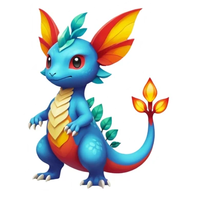 Elemental magical colorful exotic Pokémon-Fakémon-creature sticker