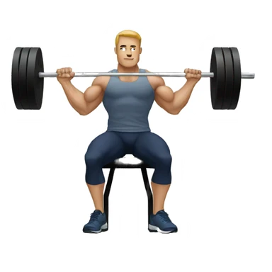 a man doing bench presses sticker