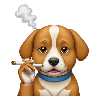 A dog smoking a blunt  sticker