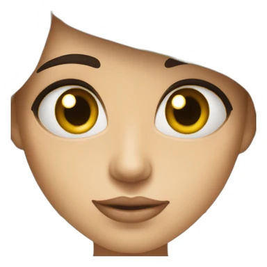 woman black hair, hazelnuts eyes  sticker