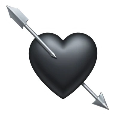 Black heart with arrow. Don't use red colour  sticker