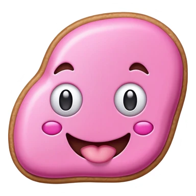Pink snicker emoji sticker