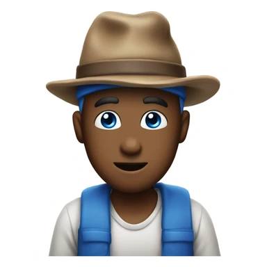Poop with blue hat ￼ sticker