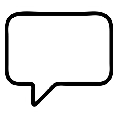 comment button icon, outlined, clean and professional style sticker