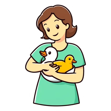 Mom killing duck  sticker