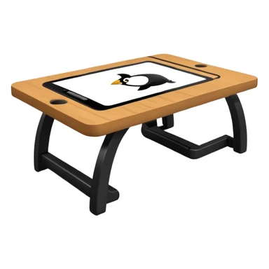 Penguin, flipping table sticker