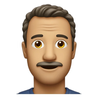 Homme avec 2 de ces doigts levé sur ces lèvres sous son nez sticker