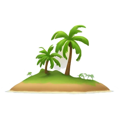 Small island with palm tree sticker