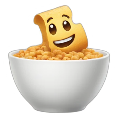 Happy cereal piece sticker