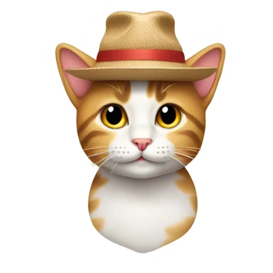 kitty wearing a hat sticker