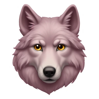 Old wolf portrait in one pink color  sticker