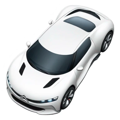 White Citroën GT car  sticker