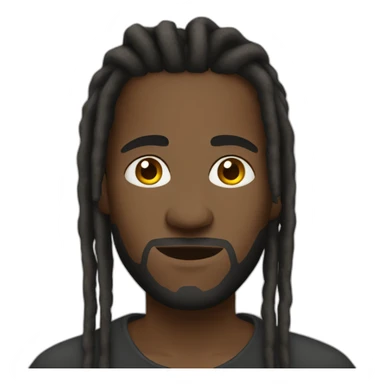 black man-dread locks sticker