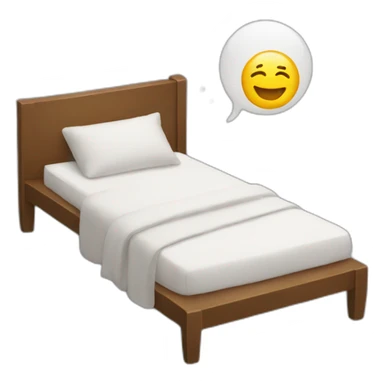 happy emoji+ relax+ bed sticker