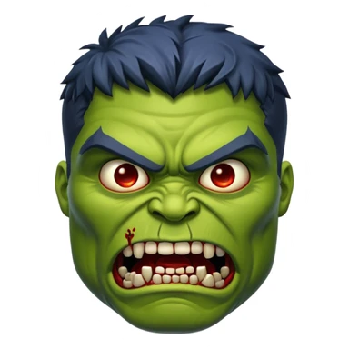 Zombie hulk face sticker