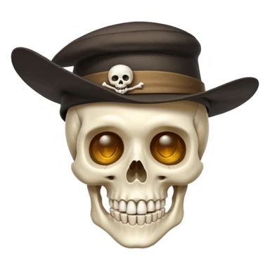 A skeleton with a flying hat sticker