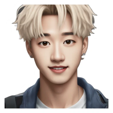 bang chan from stray kids hearts sticker