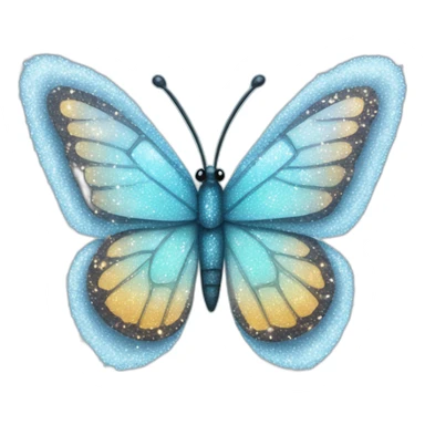 ice glitter butterfly sticker