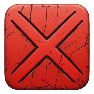 REd X mark sticker