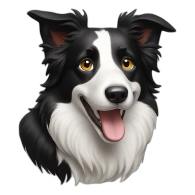 happy border collie sticker