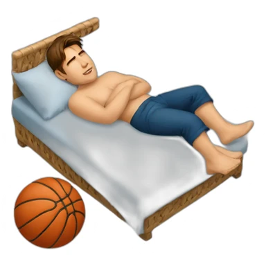 Tom Cruise sleeping with a basket ball sticker