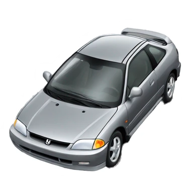 Grey Honda civic 1998 three doors sport version sticker