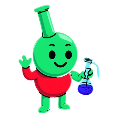 Kool-Aid man smoking a bong sticker