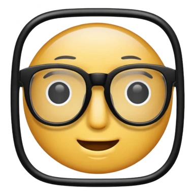 black transparant glasess black sticker