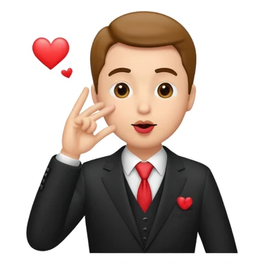 man in suite blowing a kiss. sticker