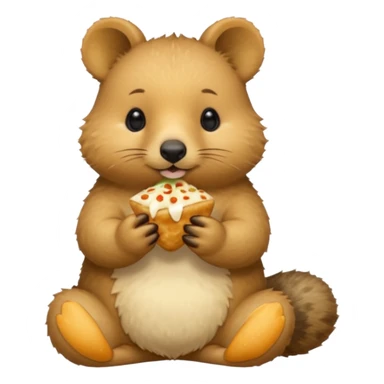 quokka eating Bánh Cuốn sticker
